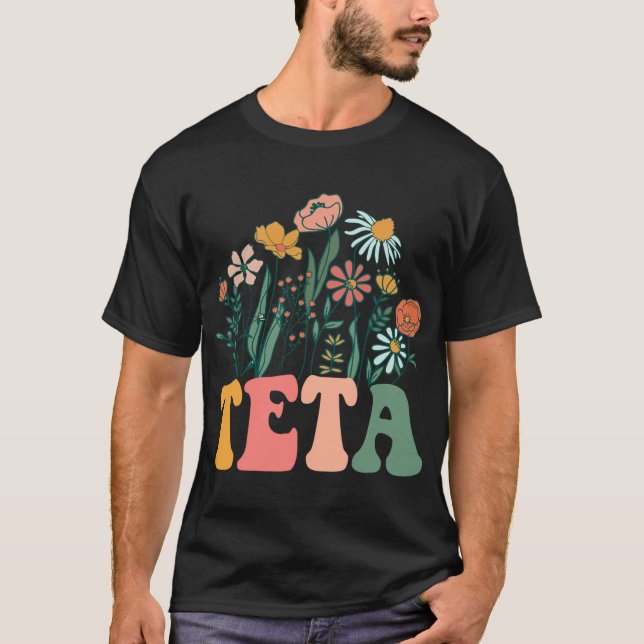 New Teta Wildflower First Birthday &amp; Baby Show T-Shirt (Front)