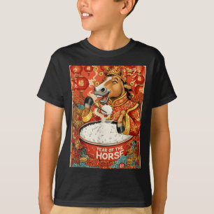 New The Zodiac Chinese Horse Rice T-Shirt