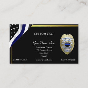 NEW Thin Blue Line DIY Custom Badge Business Card