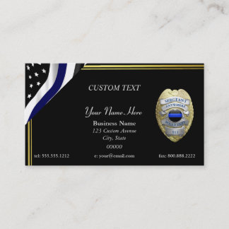 NEW Thin Blue Line DIY Custom Badge  Business Card