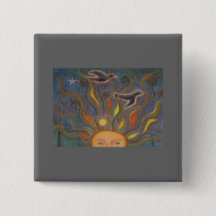 New Thoughts Take Flight 15 Cm Square Badge