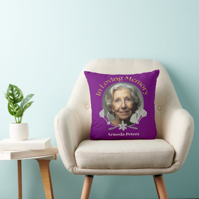 NEW! Throw Pillow - In Memory Of (Chair)