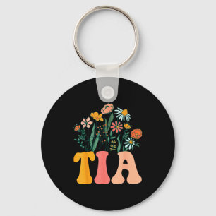 New Tia Wildflower First Birthday & Baby Showe Key Ring
