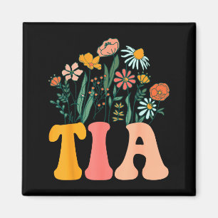 New Tia Wildflower First Birthday & Baby Showe Magnet