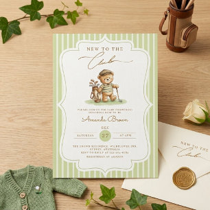 New to Club Little Putter on the way Baby Shower Invitation