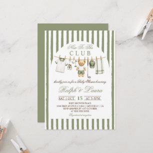 New To The Club Baby Shower Invitation