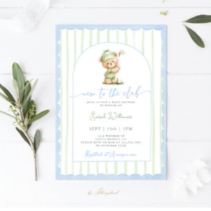 New to the Club Golf Baby Shower Boy Invitation
