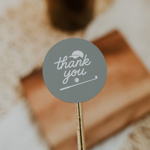 New to the Club Golf Baby Shower Classic Round Sticker