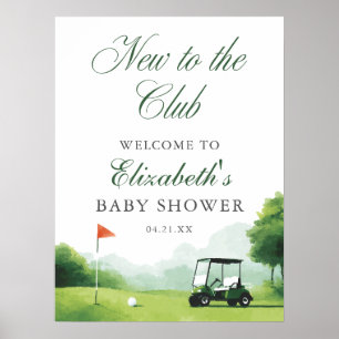 New to the Club Golf Baby Shower Welcome Sign