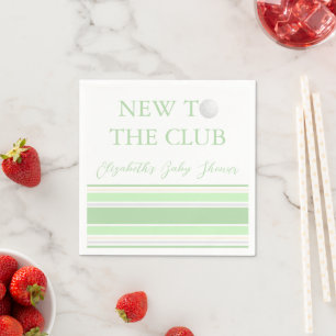 New To The Club Preppy Baby Shower Napkin