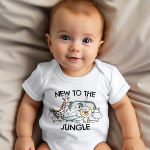 New to the Jungle Safari Themed Baby Bodysuit