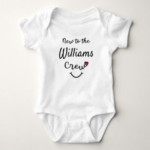 New to the ( Last Name ) Crew Custom Baby Bodysuit
