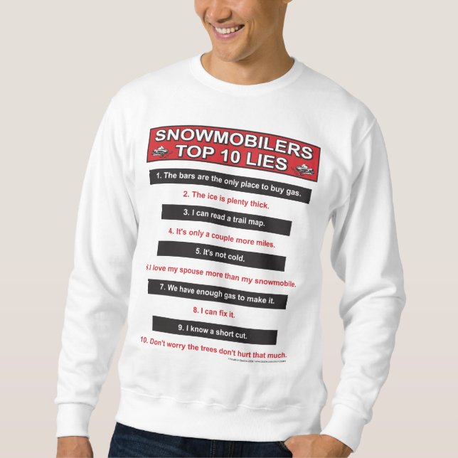 New-top-10-lies-Large-Red Sweatshirt (Front)