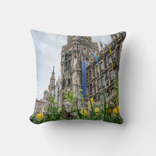 New Town Hall tower in Munich, Germany Cushion