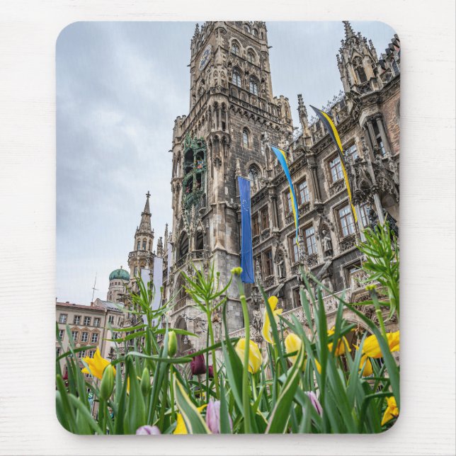 New Town Hall tower in Munich, Germany Mouse Pad (Front)