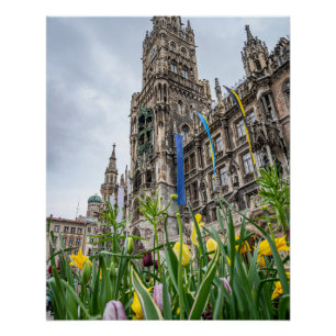 New Town Hall tower in Munich, Germany Poster