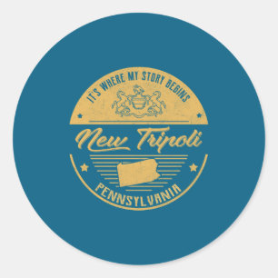 New Trili Pennsylvania Its Where My Story Begin _1 Classic Round Sticker