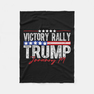 New! Trump Victory Rally Mega Historic The Last Tr Fleece Blanket