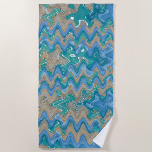 New Turks Pier Abstract 3, 2011 SVP Images Beach Towel