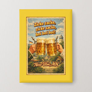 New Ulm MN German Beer Oktoberfest Button