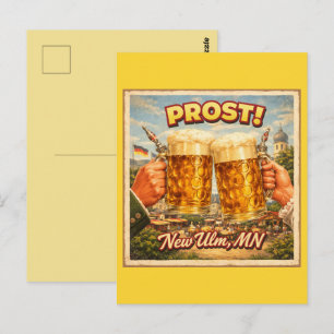 New Ulm MN Minnesota German Prost Postcard