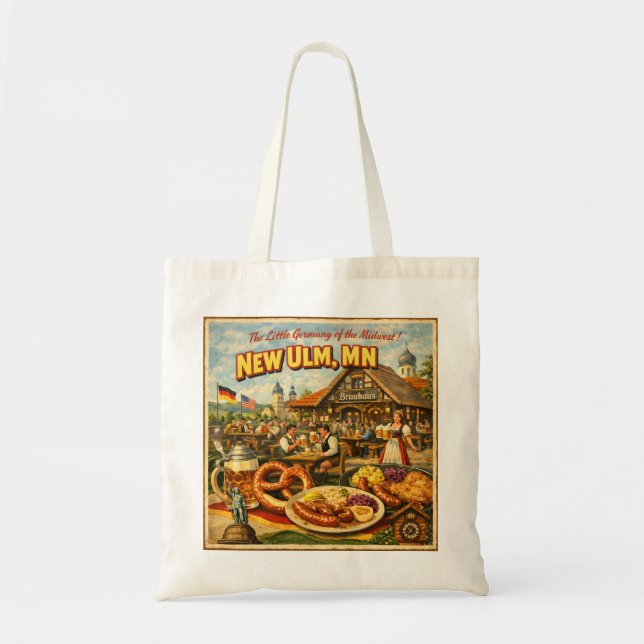 New Ulm MN Minnesota Vintage German Tote Bag (Front)