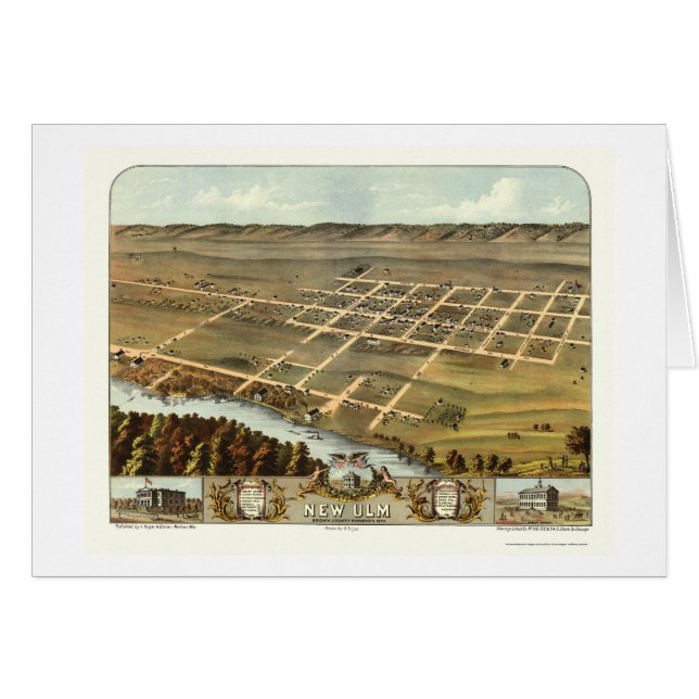 New Ulm, MN Panoramic Map - 1870 (Front Horizontal)
