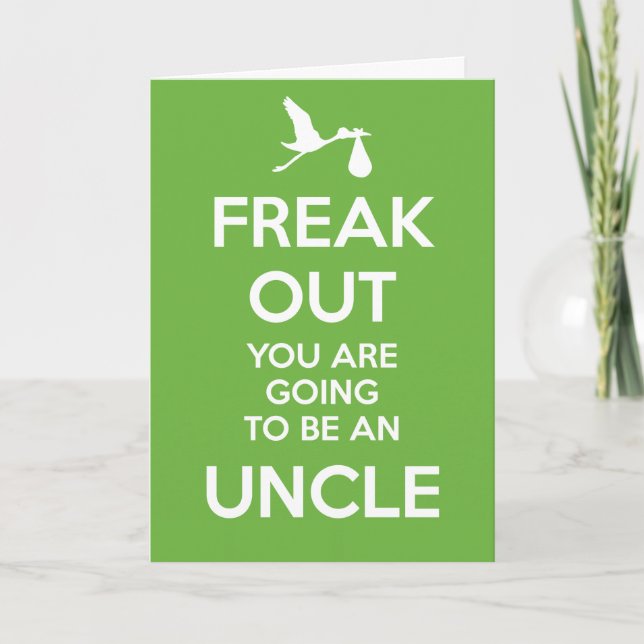 New Uncle to Be Pregnancy Announcement  Card (Front)