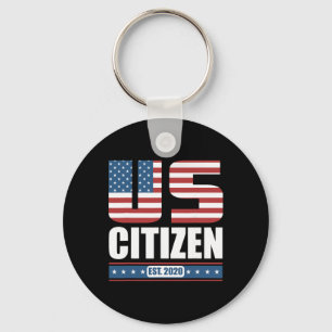 New Us Citizen Gift - Proud United States Citizen  Key Ring