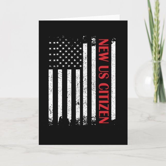 New US Citizen USA Proud New American Citizenship Card (Front)