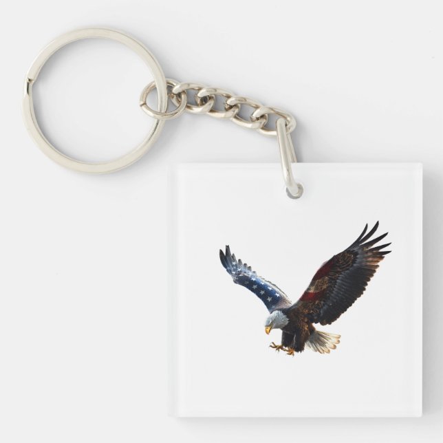 New USA egle cap  Key Ring (Front)