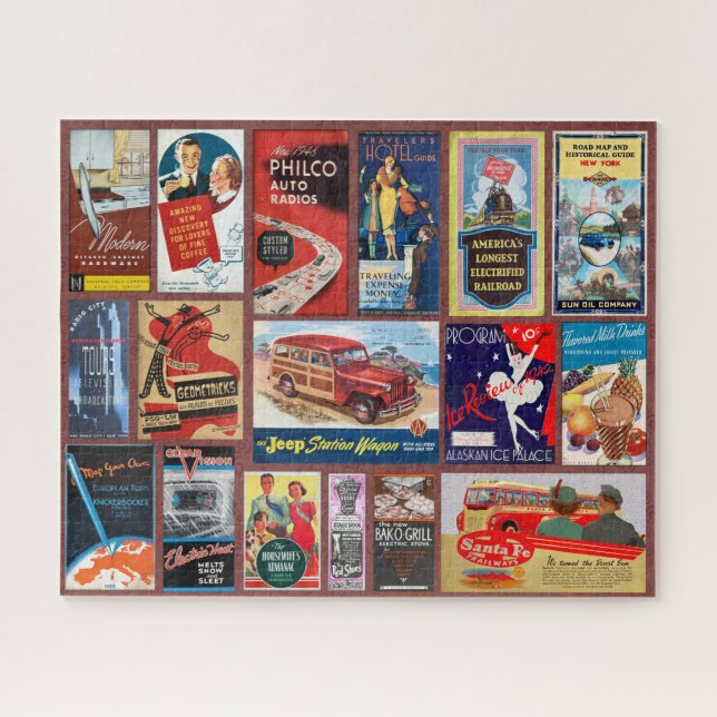NEW! VINTAGE 20TH CENTURY ADVERTISING JIGSAW PUZZLE (Horizontal)