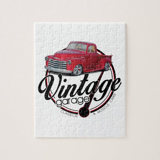 new vintage garage truck jigsaw puzzle (Vertical)