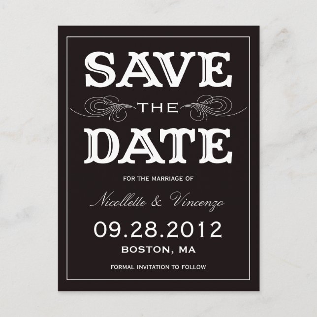 NEW VINTAGE | SAVE THE DATE ANNOUNCEMENT (Front)