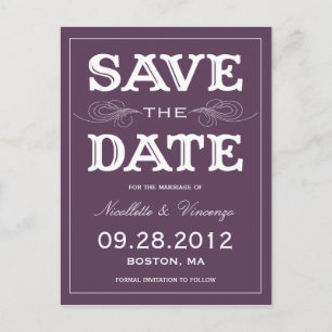 NEW VINTAGE SAVE THE DATE ANNOUNCEMENT POSTCARD