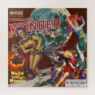 NEW! VINTAGE SCI-FI MAGAZINE THEME JIGSAW PUZZLE