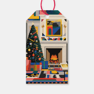 New Wave 1980s Pop Art Christmas Tag