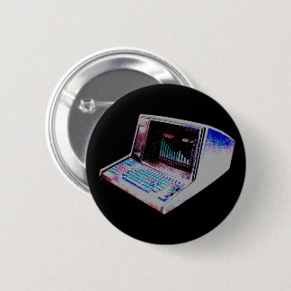 New Wave 80s Retro Vintage Computer Pin