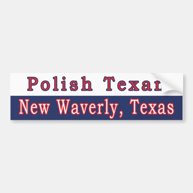 New Waverly Polish Texan Bumper Sticker (Front)