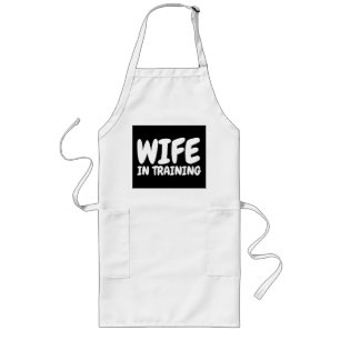 New Wife Kitchen aprons, Wedding Engagement Long Apron