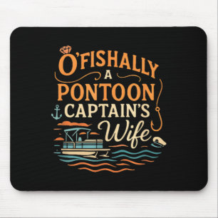 New Wife of A Pontoon Boat Captain Newlywed Mouse Pad