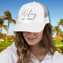 New Wife "Wifey" Year Est. Simple Elegant Script