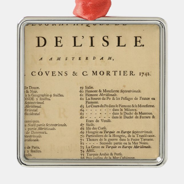 New World Atlas Metal Tree Decoration (Front)