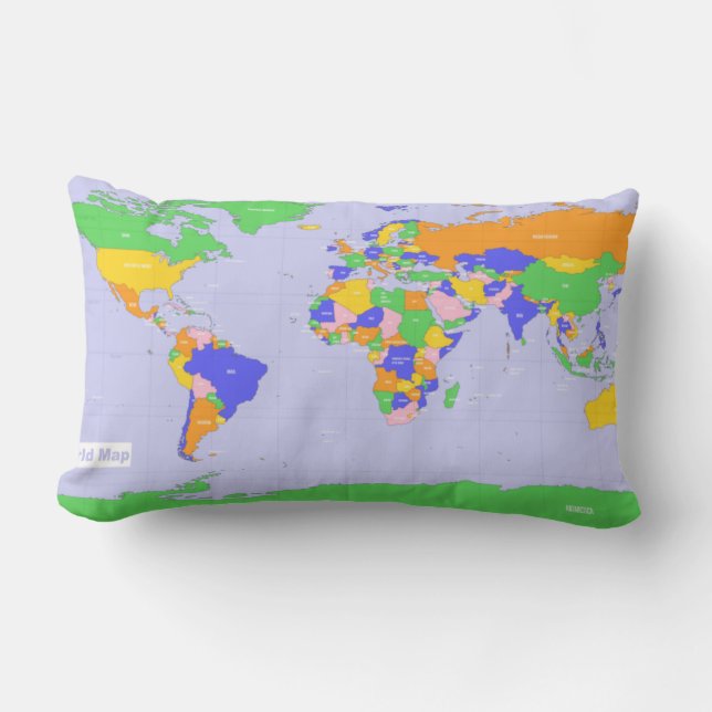 New World Map Lumbar Cushion (Front)