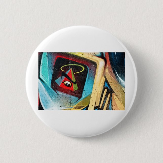 New World Order Graffiti 6 Cm Round Badge (Front)