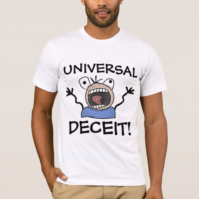 NEW WORLD ORDER UNIVERSAL DECEIT! T-SHIRTS (Front)