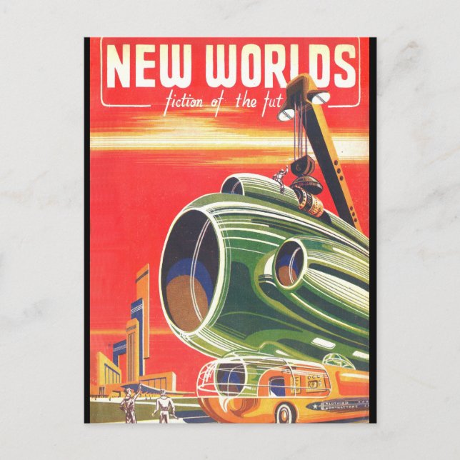 New Worlds 1950_Pulp Art Postcard (Front)