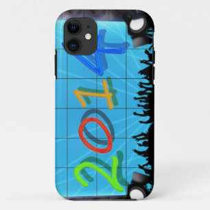 New Year 2014 Office City Party Colourful Fun Art iPhone 11 Case