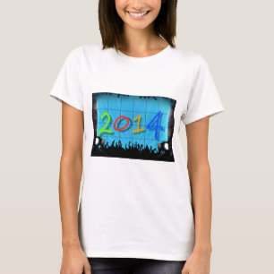 New Year 2014 Office City Party Colourful Fun Art T-Shirt