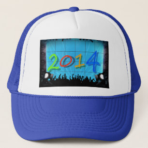New Year 2014 Office City Party Colourful Fun Art Trucker Hat
